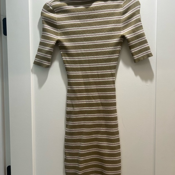 Striped V-Neck Ribbed Dress - Picture 4 of 6